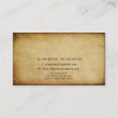 ヴィンテージグランジな音楽ミュージシャンのギターの先生 名刺 (裏面)