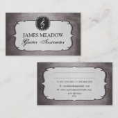 ヴィンテージグランジな音楽ミュージシャンのギターの先生 名刺 (正面/裏面)