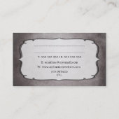 ヴィンテージグランジな音楽ミュージシャンのギターの先生 名刺 (裏面)