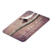 ヴィンテージグランジのハトの鳥が命日を守る マグネット (左側)