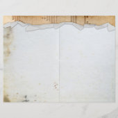 ヴィンテージグランジの裂けたエッジのスクラップブックの仕訳帳紙 (裏面)