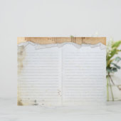 ヴィンテージグランジの裂けたエッジのスクラップブックの仕訳帳紙 (スタンド正面)