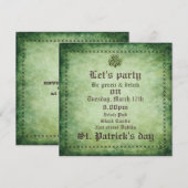 ヴィンテージグランジアイリッシュシャムロックサンパトリックのinv 招待状 (正面/裏面)