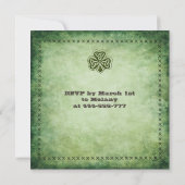 ヴィンテージグランジアイリッシュシャムロックサンパトリックのinv 招待状 (裏面)