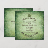 ヴィンテージグランジアイリッシュシャムロックサンパトリック 招待状 (正面/裏面)