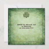 ヴィンテージグランジアイリッシュシャムロックサンパトリック 招待状 (裏面)