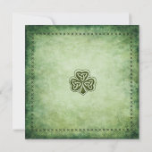 ヴィンテージグランジアイリッシュシャムロックサンパトリック 招待状 (裏面)