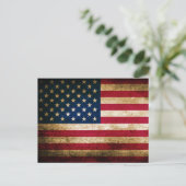 ヴィンテージグランジアメリカ国旗 ポストカード (スタンド正面)