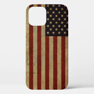 ヴィンテージグランジアメリカ国旗 iPhone 12 PROケース