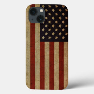 ヴィンテージグランジアメリカ国旗 iPhone 13ケース