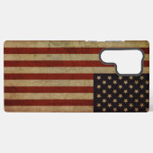 ヴィンテージグランジアメリカ国旗 SAMSUNG GALAXYケース (裏面横)