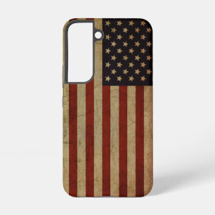 ヴィンテージグランジアメリカ国旗 SAMSUNG GALAXY S22ケース