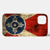 ヴィンテージグランジウィチタカンザス州旗 Case-Mate iPhoneケース (裏面 (横))