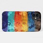 ヴィンテージグランジカラフル花パターン Case-Mate iPhoneケース (裏面(横))