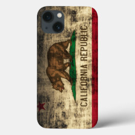 ヴィンテージグランジカリフォルニア州旗 iPhone 13ケース
