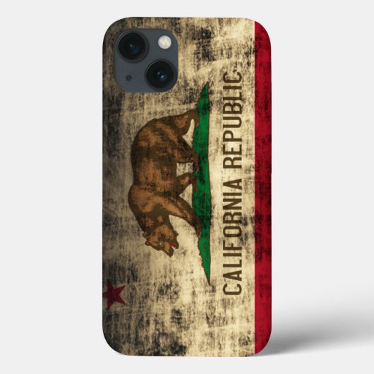 ヴィンテージグランジカリフォルニア州旗 Case-Mate iPhoneケース (裏面)