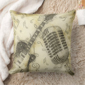 ヴィンテージグランジギターマイク枕 クッション (ブランケット)