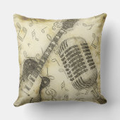 ヴィンテージグランジギターマイク枕 クッション (裏面)