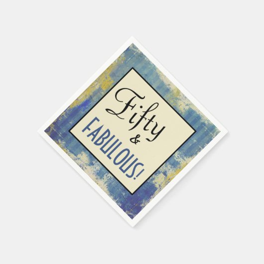 ヴィンテージグランジシック50と素晴らしい!バースデー スタンダードカクテルナプキン (角)