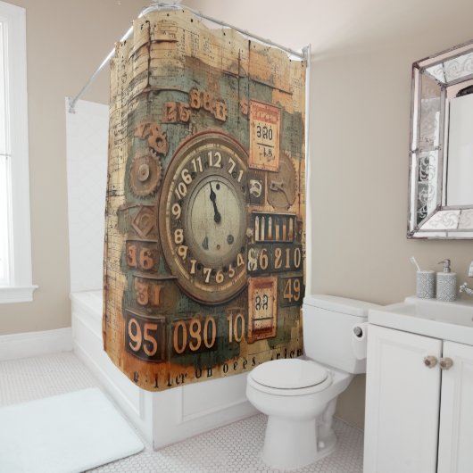 ヴィンテージグランジシャワーカーテン シャワーカーテン (インサイチュ)