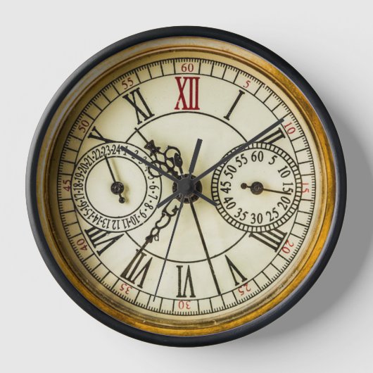 ヴィンテージグランジスチームパンクアンティーク時計 壁時計 (正面)