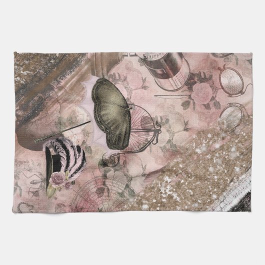 ヴィンテージグランジスチームパンクグラムハビクトリアンット キッチンタオル (横)