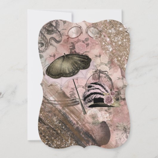 ヴィンテージグランジステームパンクビクトリアングラムハット (正面)