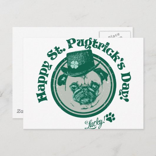 ヴィンテージグランジセントパトリックのデイプクティ ポストカード (正面/裏面)
