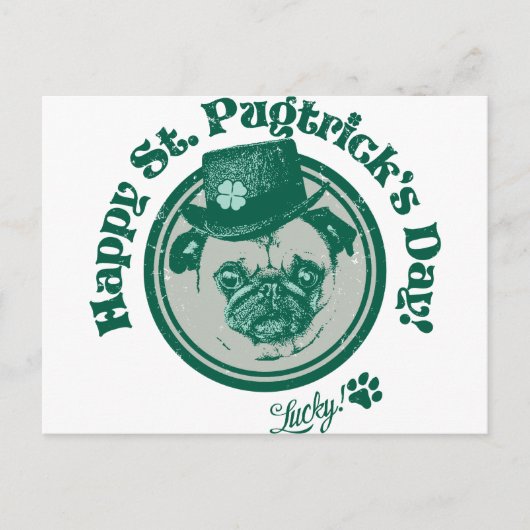 ヴィンテージグランジセントパトリックのデイプクティ ポストカード (正面)