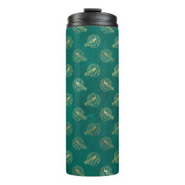 ヴィンテージグランジティール(緑がかった色)と金ゴールド孔雀 タンブラー