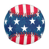 ヴィンテージグランジテクスチャ米国アメリカ国旗カスタム用 野球ボール (正面)
