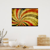 ヴィンテージグランジバックグラウンドをカーニバル回路として ポスター (キッチン)