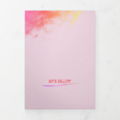 ヴィンテージグランジピンクの汚れ円フレーム 三つ折りカード (カバー)