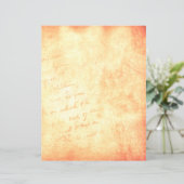 ヴィンテージグランジピーチのオレンジ色のスクリプトテクスチャ (スタンド正面)