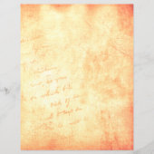 ヴィンテージグランジピーチのオレンジ色のスクリプトテクスチャ (正面)