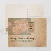 ヴィンテージグランジフラワー – はがき (正面/裏面)