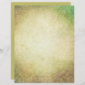 ヴィンテージグランジフローラアートパターンスクラップブック紙 (正面/裏面)