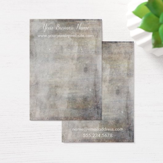 ヴィンテージグランジブラウンズイヤリングホルダー表示カード (デスク)