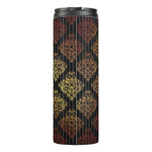 ヴィンテージグランジブラック&金ゴールドダマスク タンブラー (裏面)