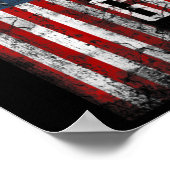 ヴィンテージグランジマガアメリカ国旗の恋人おもしろいギフト ポスター (角)