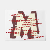 ヴィンテージグランジモノグラ動揺してム文字 ドアマット (正面)