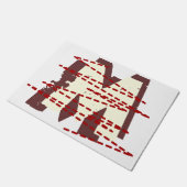 ヴィンテージグランジモノグラ動揺してム文字 ドアマット (アングル)