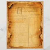 ヴィンテージグランジレシートスクラップブック紙 (正面)