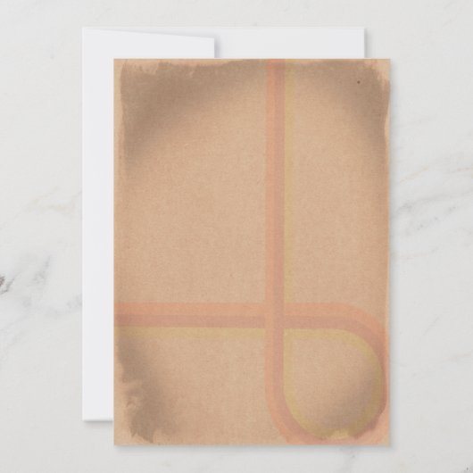 ヴィンテージグランジレトロ60年代70年代のベビーシャワー 招待状 (裏面)