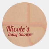 ヴィンテージグランジレトロ60年代70年代の誕生日パーティー ラウンドシール (正面)