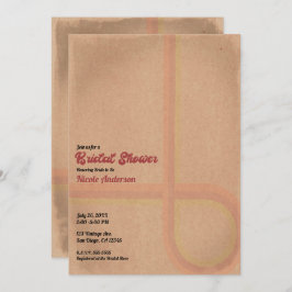 ヴィンテージグランジレトロ60年代70年代ブライダルシャワー 招待状