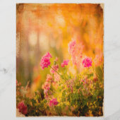 ヴィンテージグランジワイルドフラワースクラップブック紙 (正面)