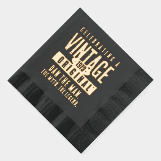 ヴィンテージグランジ動揺して誕生年 箔ナプキン (右)