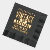 ヴィンテージグランジ動揺して誕生年 箔ナプキン (左)