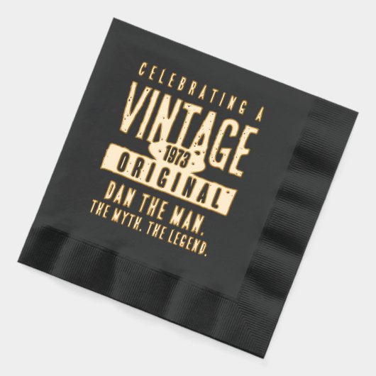 ヴィンテージグランジ動揺して誕生年 箔ナプキン (左)